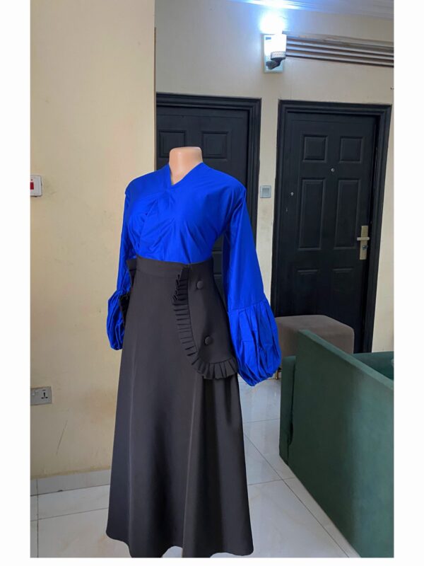 CLASSY WORK SKIRT + WRAP BLOUSE - Image 2