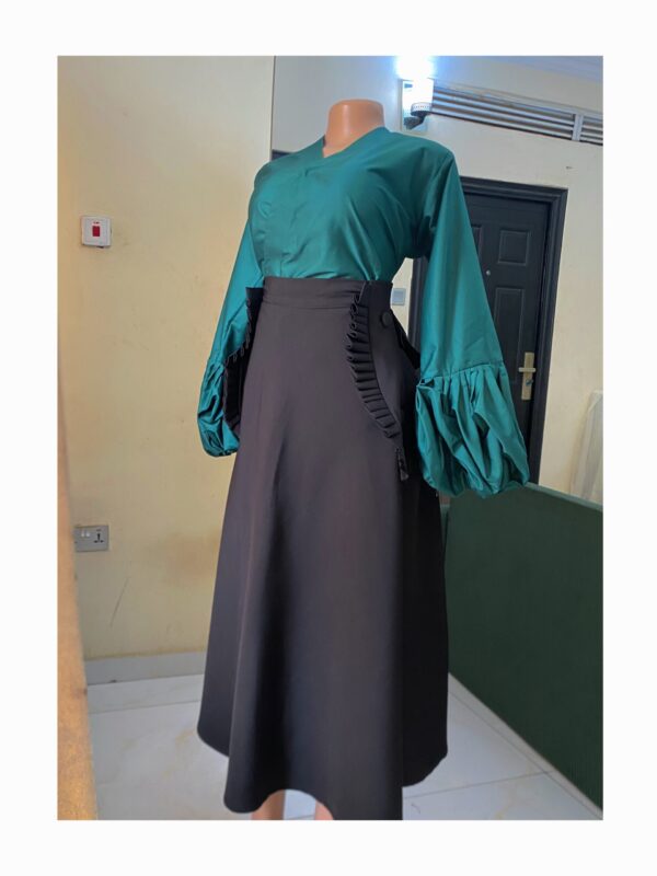 CLASSY WORK SKIRT + WRAP BLOUSE - Image 3