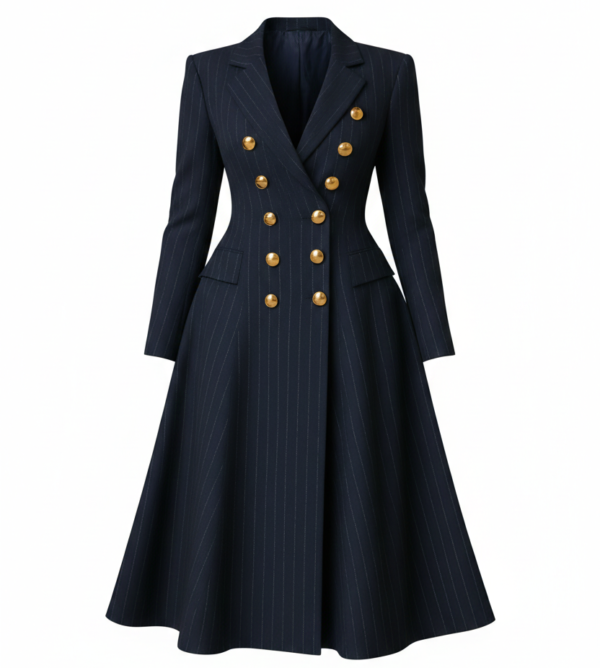 THE FIONA PINSTRIPED SUIT DRESS