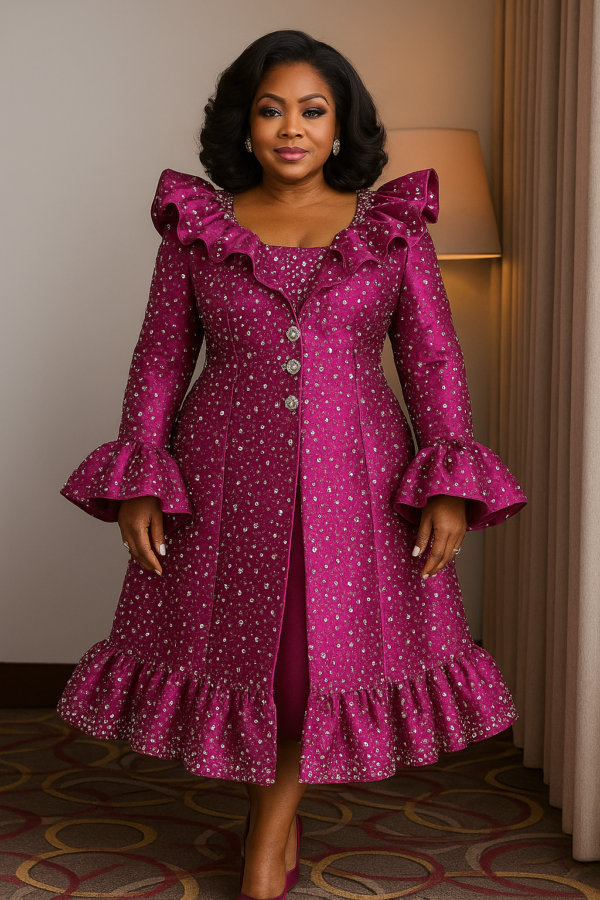 A women suit dfress worn for high profile engagement